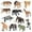 As shown, variant on Mini Prehistoric Mammal Toy Set 12 Pieces Of Animal Dolls Wild Animal Dolls Long-haired Saber-toothed Model Doll Children's Birthday Gift