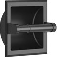 thumbnail image 1 of FORIOUS Matte Black Toilet Paper Holder, Bathroom Wall Mount Recessed Toilet Paper Holder Black - Rear Mounting Bracket Included, Toilet Paper roll Holder, 1 of 7