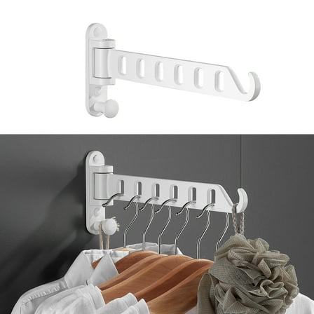 Laundry Drying Rack Wall Mounted Clothes Drying Rack Clothes Hanger White