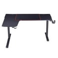 thumbnail image 3 of Urbanpro Modern Metal Gaming Desk with Built-in Outlets in Black, 3 of 16