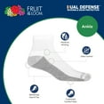thumbnail image 4 of Fruit of the Loom Dual Defense Ankle Socks for Men, White, Sizes 6-12 (12-Pack), 4 of 5