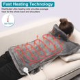 thumbnail image 2 of RENPHO Large Heating Pad for Back Relaxation, 24 inx33 Fast-Heating with 6 Temperature Settings, Auto Shut Off Available, ETL Certified - Gray, 2 of 5