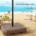 thumbnail image 5 of Outsunny Cantilever Offset Umbrella Base, Heavy Duty Outdoor Umbrella Stand Base, Sand/Water Filled Patio Umbrella Base for Garden, Poolside, Brown, 5 of 9