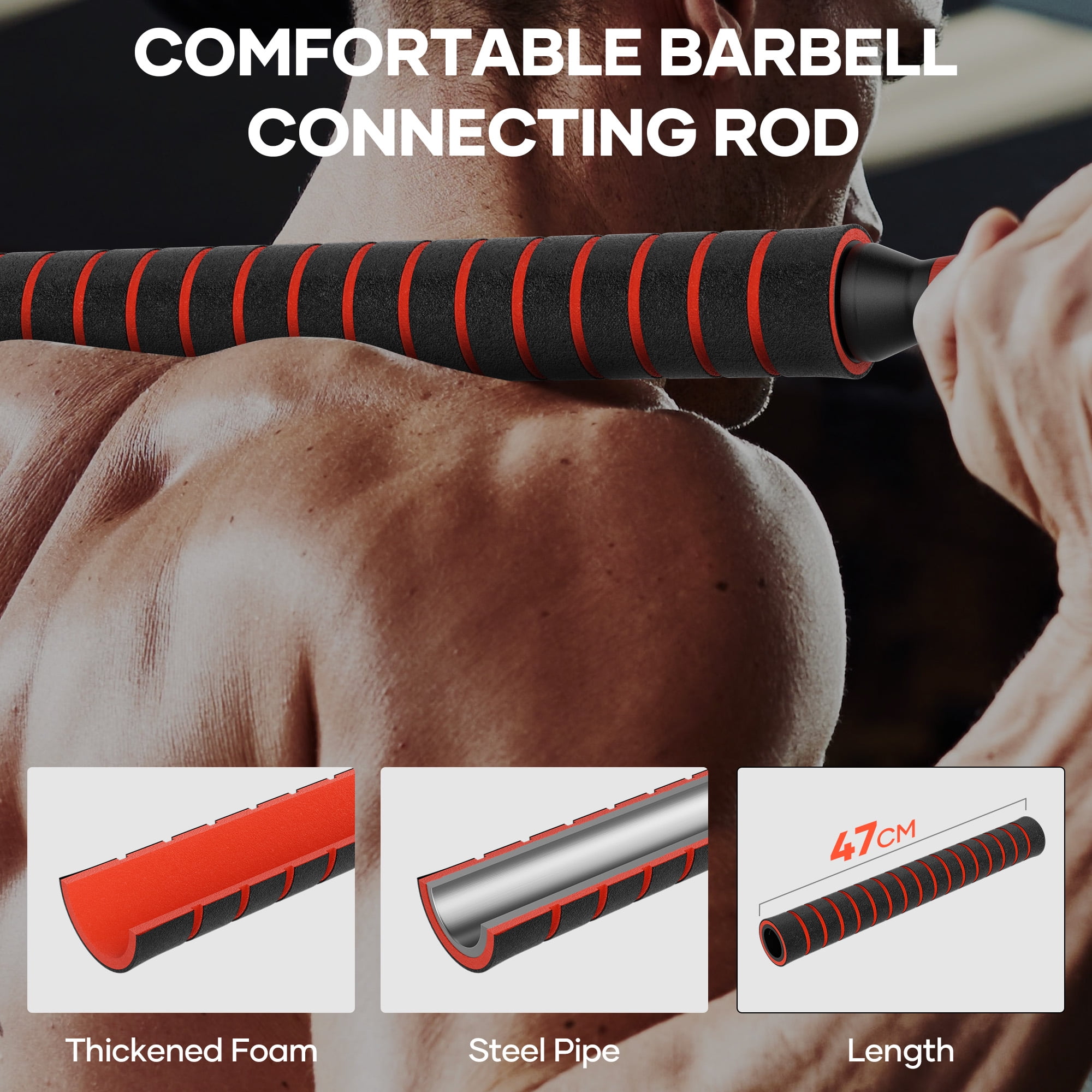 MaxKare 66LB Adjustable Weight Dumbbell Set 4 in 1 Set as Dumbbell Barbell Kettlebell Push-up Stands, for Home Gym Weights for Men & Women