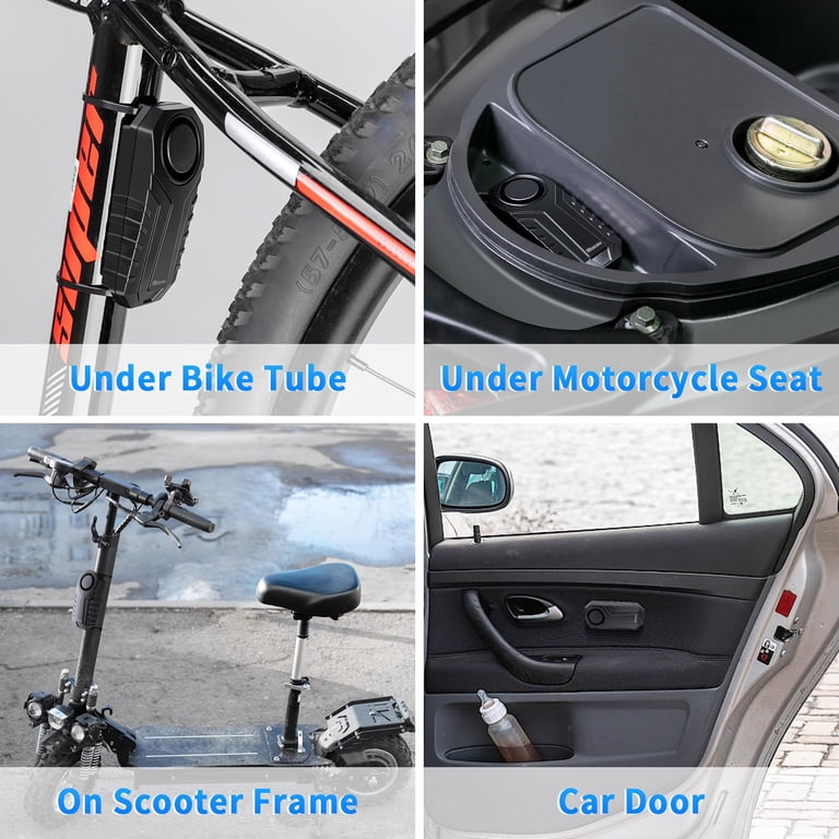Fosmon Wireless Motorcycle Alarm - 113dB Vibration Anti-Theft Security System With Remote