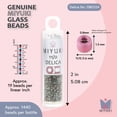 thumbnail image 3 of Miyuki Delica Seed Beads – Size 11/0 (1.6 mm), DB0324, Matte Metallic Green Iris, 7.2 g, Approx. 1440 Beads, 3 of 7