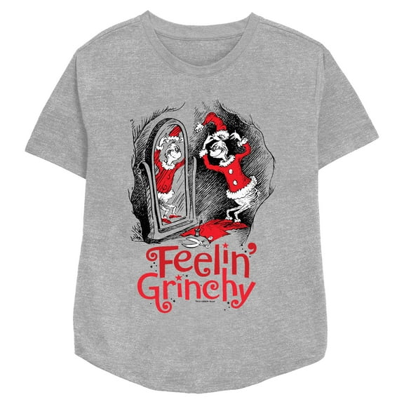 Womens The Grinch Feeling Grinchy Mirror T Shirt