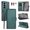 Green, variant on For Samsung Galaxy S26 FE 5G 6.7inch Phone Case Wallet, RFID Blocking Magnetic Buckle Flip Leather TPU Cover with Card Holder Wrist Strap Shockproof Phone Case,Black,For Galaxy S26 FE 5G