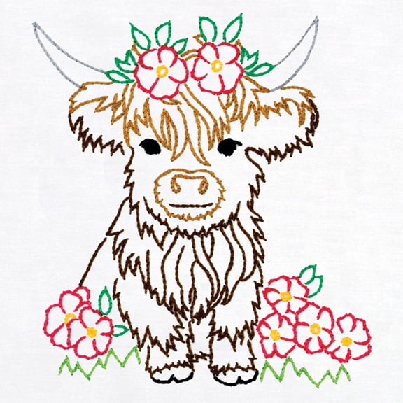 Highland Cow 9" Quilt Blocks