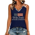 thumbnail image 4 of 4Th of July Shirts Women Summer Sleeveless Tops Funny Ladies V Neck Patriotic Tshirts American Flag Graphic Tees, 4 of 5