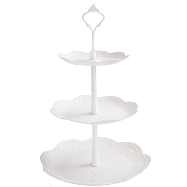DPTALR 3-Tier Cupcake Stand Cake Dessert Wedding Event Party Display Tower Plate