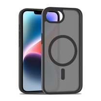 Designed for Magnetic iPhone 16e Case,[Compatible with MagSafe] [Military Grade Drop Protection] Hybrid Slim Translucent Matte Shockproof with Anti-Fingerprint Phone Case,Black