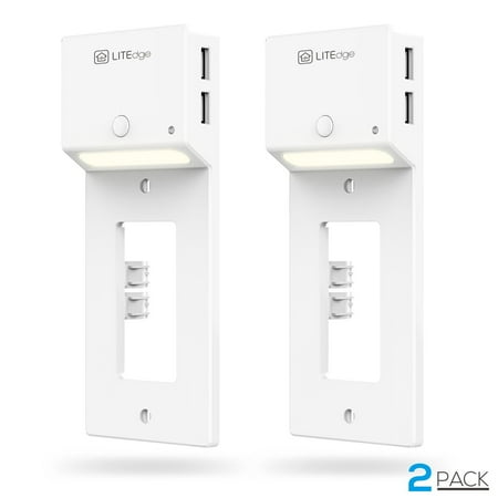Litedge 2 Pack Quick Charge Wall Outlet Plates Led Motion Activated Night Light Plate Cover For Bedroom Litedge 2 Pack Quick Charge Wall Outlet Plates Led Motion Activated Night Light Plate Cover For Bedroom
