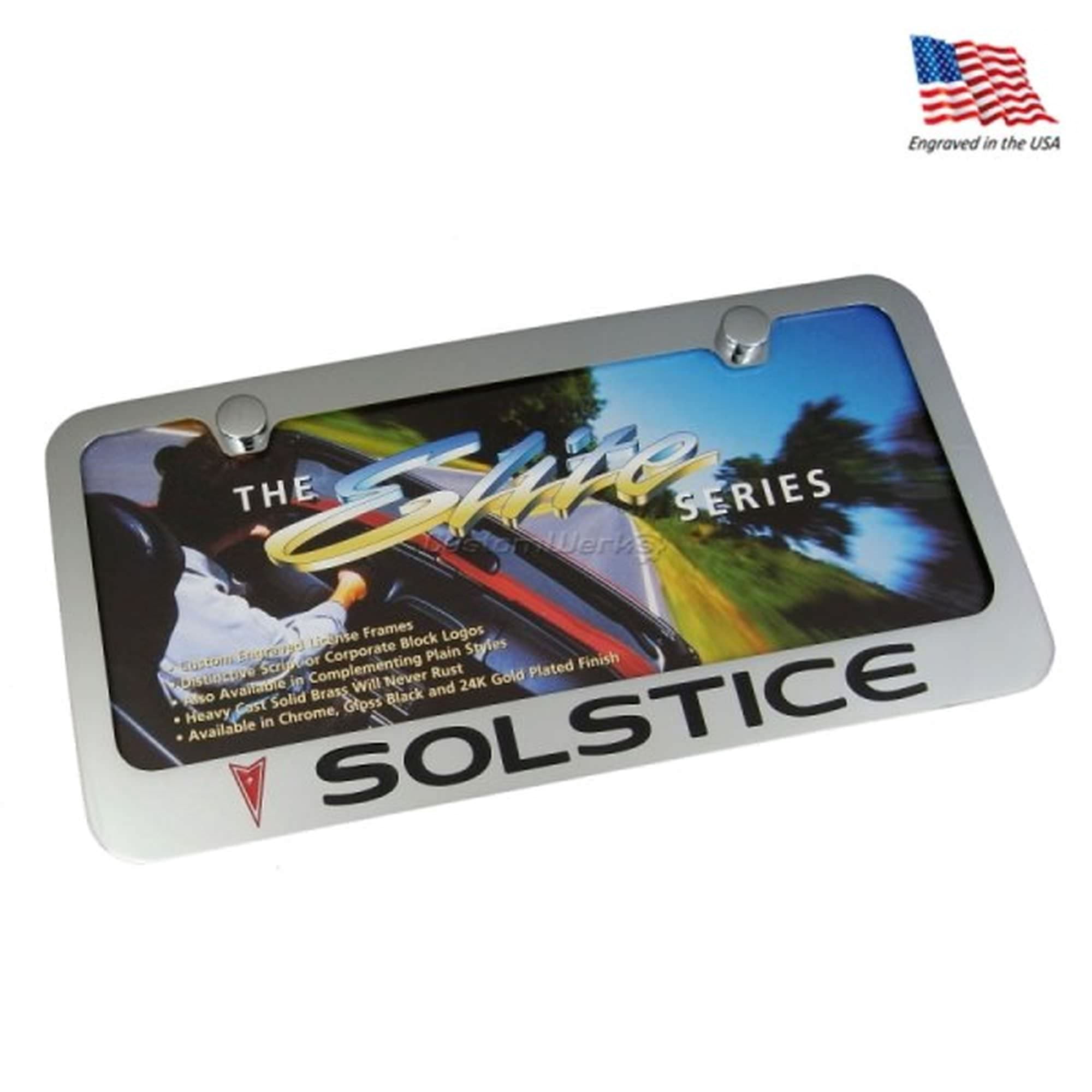 Pontiac Solstice Chrome Metal License Plate Frame - Walmart.com