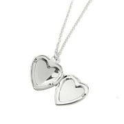 Photo Locket Necklace, Silver Stainless Steel Heart Photo Necklace  For Birthday
