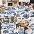thumbnail image 6 of Summer Marine Life Washable Living Room Rugs 5'x8', Ocean Watercolor Seahorse Coastal Corals Low Pile Throw Large Area Rug Non-Slip Sturdy Edge Binding Carpet for Living Room Kitchen Office, 6 of 9
