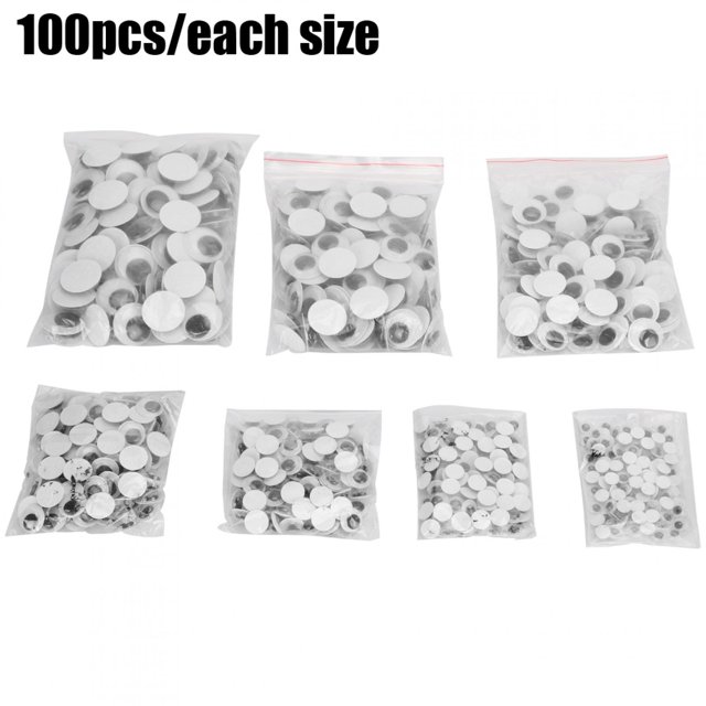 Ojos de mueca LHCER 700 Uds. Negro+Blanco 6 mm 8 mm 10 mm 12 mm 15 mm 18 mm 20 mm
