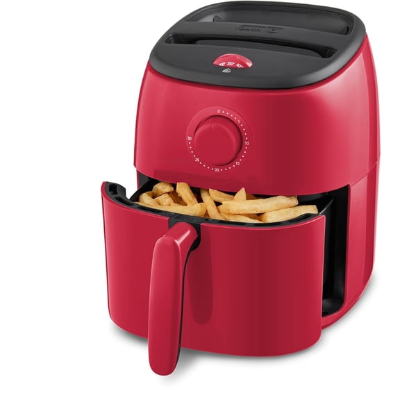 Air Fryer with Adjustable Temperature Control Nonstick Basket and Auto Shut Off 2.6 Quarts Red