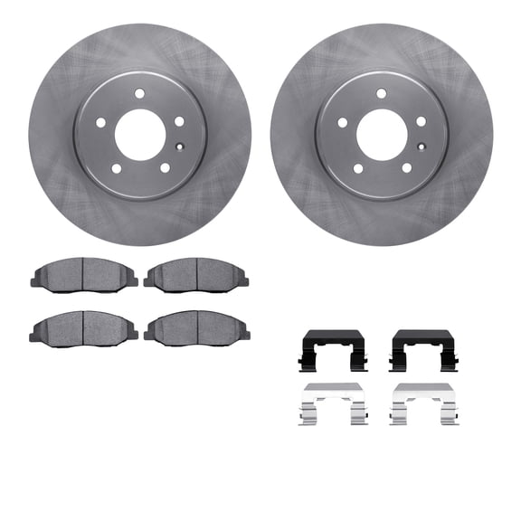 Dynamic Friction Company Front Brake Rotors with 5000 Advanced Brake Pads includes Hardware 6512-46217