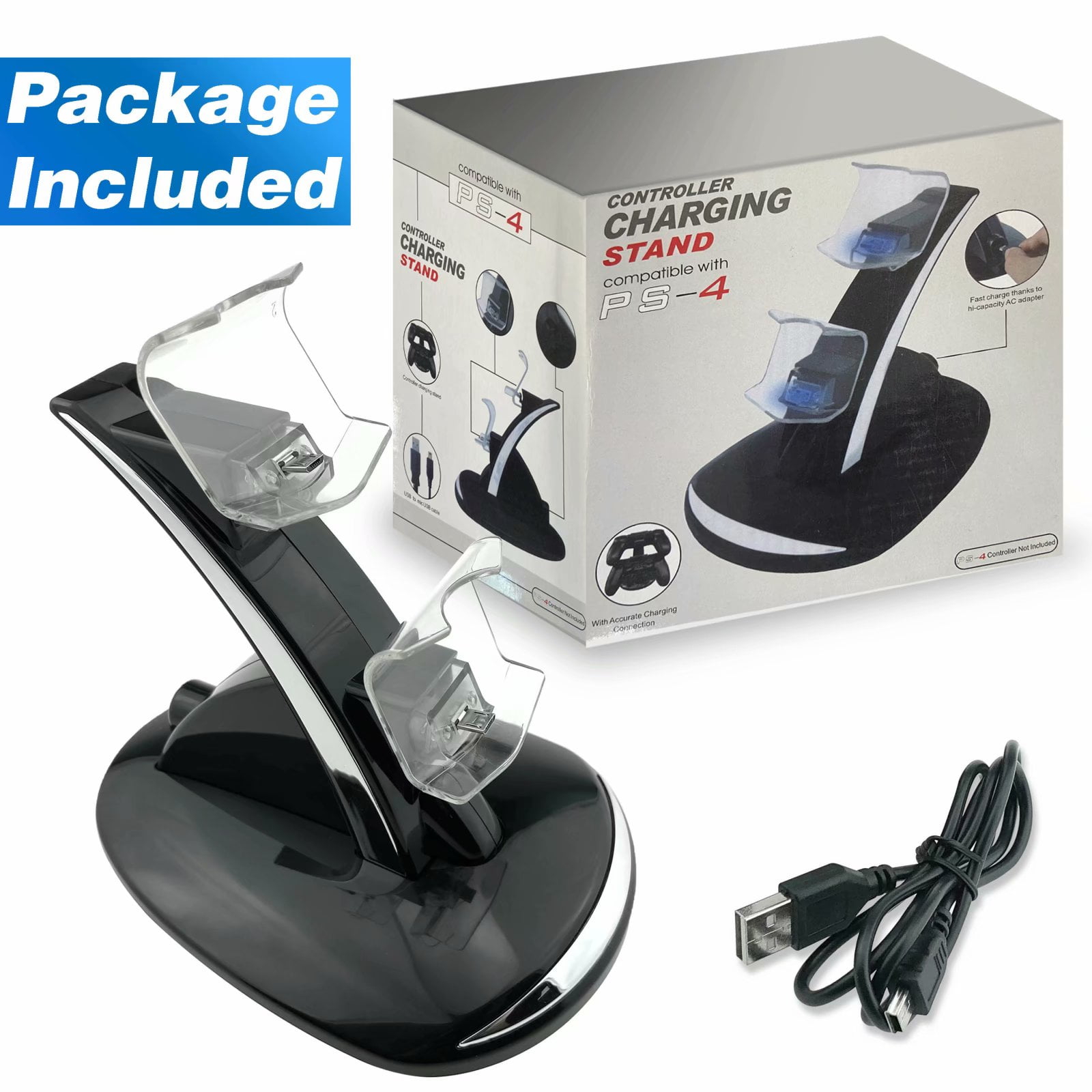 Zmoon Ps4 Wireless Controller Charger Station Dual Usb Charging