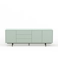 thumbnail image 4 of Atlas 78" x 28" Highboy Modern TV Stand Cabinet And Sideboard - Jade Ocean Frame, Jade Ocean Door/Drawers, Black Base, 4 of 8