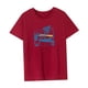 thumbnail image 4 of Camiseta de verano para mujer: camiseta elegante y cómoda con cuello redondo para el trabajo o aventuras al aire libre Rojo, 4 of 7