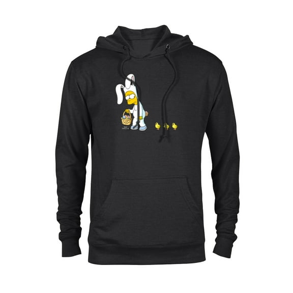 The Simpsons Bart Easter Egg Bunny - Pullover Hoodie for Adults - Customized-Black
