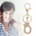 thumbnail image 3 of Stylish Metal Alphabet Letter Keychain Fashion Jewelry Accessory for Bags and Personal Items with Exquisite Encrusted Detailing, 3 of 5