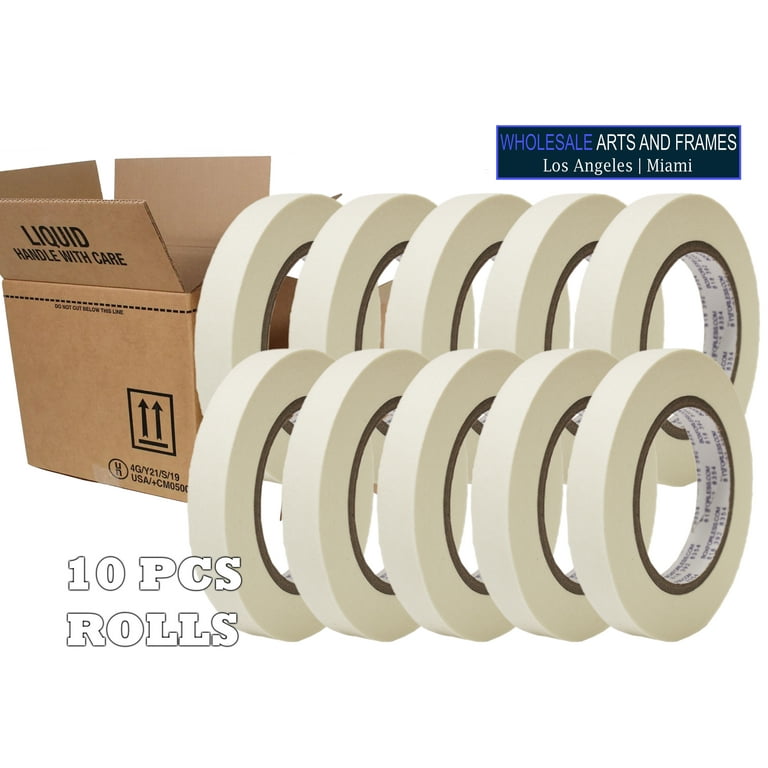 Generic 4 Rolls Beige White Masking Tape, Multi-Size General Purpose  Painters Tape for Home, Office