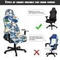 thumbnail image 5 of Jiueut Turtle Starfish Print Gaming Chair Cover Set of 4, Washable Computer Chair Slipcovers Thick High Back Chair Slipcover with Elastic Bottom Universal Desk Chair Seat Protector, 5 of 7