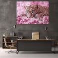 thumbnail image 6 of Mudket Framed Pink Leopard with Roses & Pearls Canvas Wall Art, Glam Leopard Print Room Decor for Women Bedroom, Animal Wall Art, Ready to Hang - 12"L x 8"W, 6 of 10