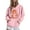 Pink#1, variant on GaThRRgYP Stylish Fall Women's Pullover,Women Long-sleeved Hooded Pocket Halloween Printed Casual Loose Sweatshirt Black XS