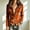 Orange, variant on Hueook Velvet Jacket for Women V Neck Long Sleeve Zip Up Slim Fit Casual Party Coat Blue 2X
