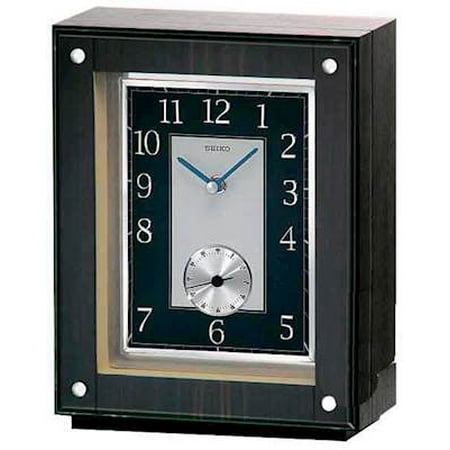 - Seiko Ebony Wooden Mantel Clock - QXG117BLH