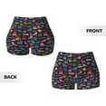 thumbnail image 4 of KLL Colorful Excavator Pattern Workout Shorts for Women Scrunch Short Gym Yoga Running Sport Active Exercise Fitness Shorts, 4 of 8