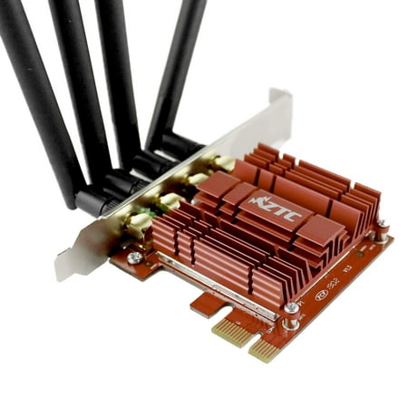 ZTC Wireless Adapter Dual Band AC1900 Desktop Network Card PCIe Long Range WiFi Great for Gaming and Streaming Model (Best Pcie Network Card)