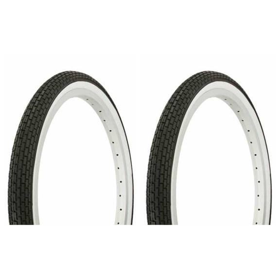 Tire set. 2 Tires. Two Tires Duro 20" x 1.75" Black/White Side Wall.bike Tires,lowrider bike Tires,lowrider bicycle Tires, bmx bike Tires, chopper bike Tires