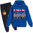thumbnail image 4 of Conjunto de dos piezas de suéter con capucha de manga larga con estampado de dibujos animados periféricos ROBLOX, lindo suéter deportivo informal para estudiantes, primavera y otoño, 4 of 4
