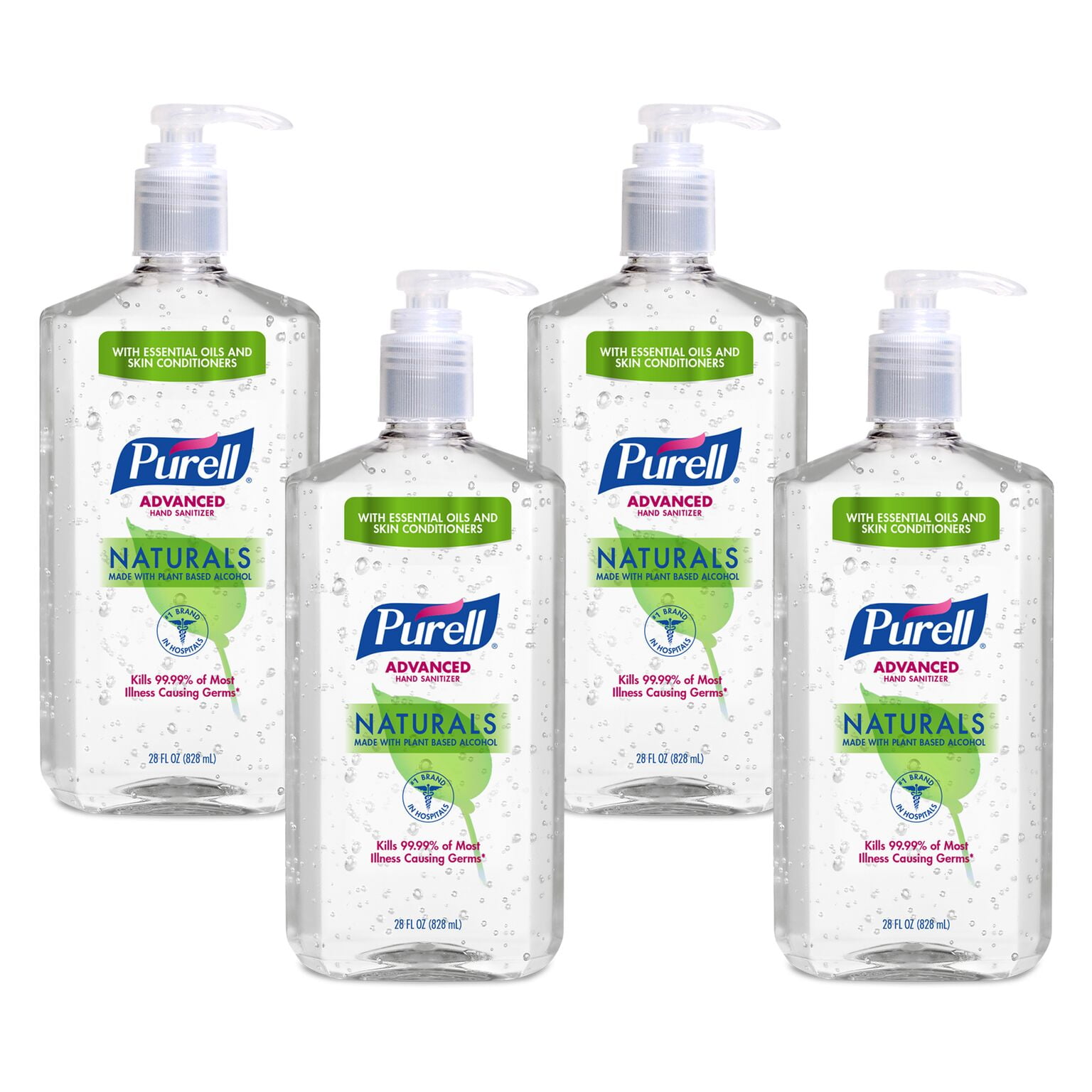 (Pack of 4) PURELL Advanced Hand Sanitizer Naturals, 28 Oz by GOJO Industries, Inc.
