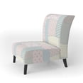 thumbnail image 2 of Designart "Multicolor Pastel Patchwork" Upholstered Patterned Accent Chair and Arm Chair, 2 of 5