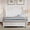 White, variant on Harper & Bright Designs Retro Platform Bed Frame Full Size Wood Platform Bed with Headboard, Dark Walnut