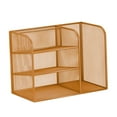 thumbnail image 4 of Rongfmy Desk Organizer File Holder Desktop File Organizer for Dorm Office Stationery Gold, 4 of 9