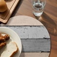 thumbnail image 3 of Brown Grey Round 15 Inch Placemats Set of 8, Vintage Stripe Farmhouse Wood Grain Ombre HeatResistant Non Slip Place Mats for Dining Table, Wipeable Braided Kitchen Table Mats for Housewarming, 3 of 9