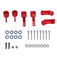 thumbnail image 2 of RC Car Front Steering Blocks Caster Blocks Rear Stub Axle Carriers Kit 2PCs Front Steering 2PCs Rear Stub Axle Aluminum Alloy Replacement for Slash 2WD, 2 of 7