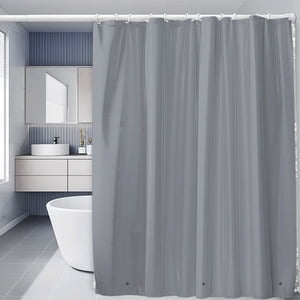 Wzzjkit Shower Curtain Liner Plastic Shower Liners Waterproof Shower Curtains for Bathroom with Magnets and 12 Hooks