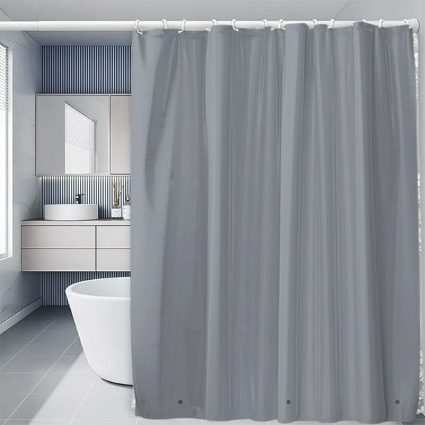 CaiYueKe Waterproof Shower Curtain with Magnets Heavy Duty Plastic Bathroom Liner Non-Slip Hooks Vinyl Fabric Mildew Resistant Extra Thick Clear