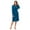 Harbor Blue, variant on Turquaz Linen Women’s Fleece Shawl Collar Soft Plush Knee Length Spa Robe (Purple, S)