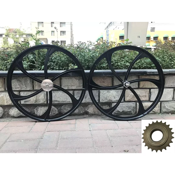 CDHPOWER 26" Bike Mag Wheel Set/26" Magnesium Bike Wheel with 22T Flywheel & 36T Sprocket