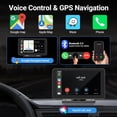 thumbnail image 3 of Pantalla Táctil HD de 7" para Coche con CarPlay y Android Auto Inalámbrico – Estéreo Portátil con Cámara de Respaldo, GPS, Bluetooth y Control por Voz (Instalación Plug & Play), 3 of 7