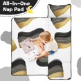 thumbnail image 4 of Grey and Gold Marble Pattern Teens Toddler Nap Mat with Pillow, Sleeping Mat Bag for Preschool Daycare 60"x20", 4 of 6